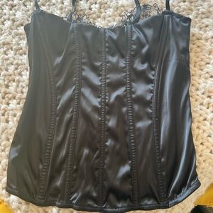 Victorias Secret Black Corset - Lace Back!